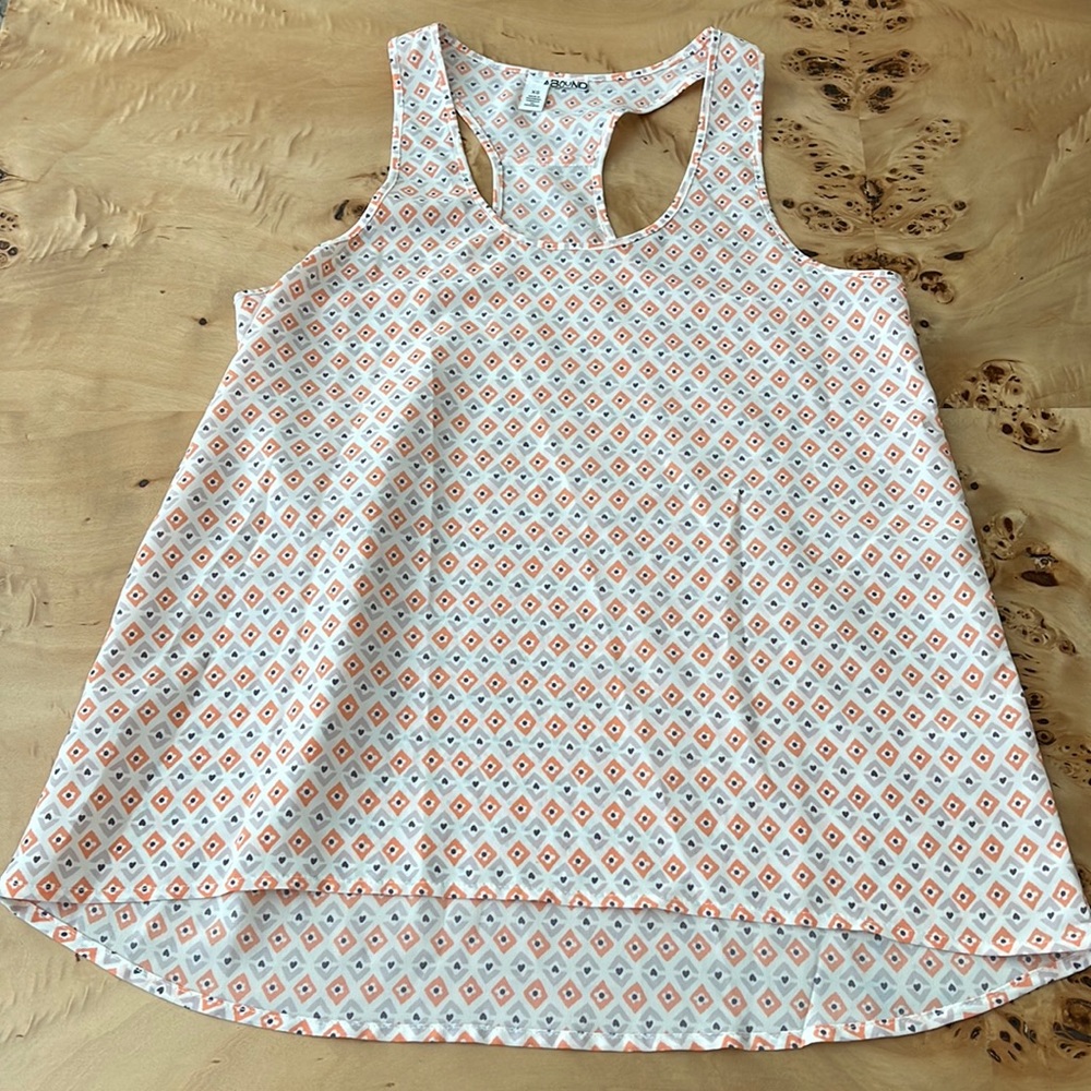 Coral & Cream Tank Top